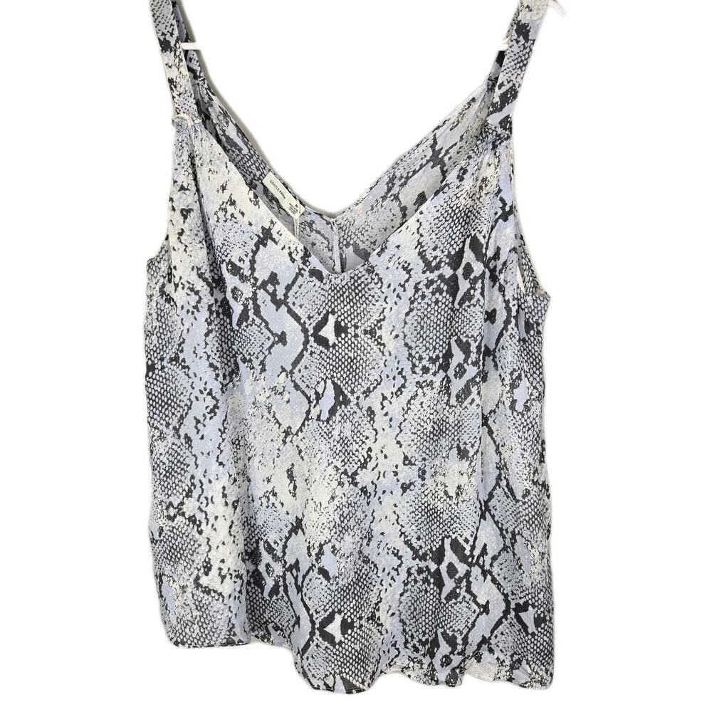 Gentle Fawn Pasadena Snake Print Flowy Tank NWT Lined Blue Grey MED Moto Coasta
